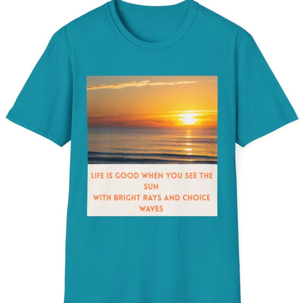 Sunset Vibes Unisex Softstyle T-Shirt | Life is Good Tee | Beach Day Shirt |